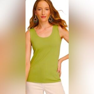 Chico‘s green stretch tank size 3 ( 16)